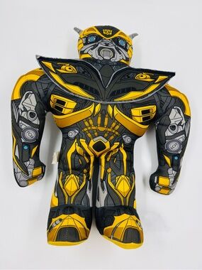 VTG Y2K Transformers Age of Extinction Bumblebee Plush Wrestling Buddy Toy Doll